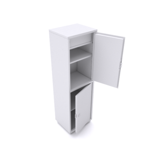 Шкаф бухгалтерский двухсекционный с трейзером, 1550х470х390 - картинка 1
